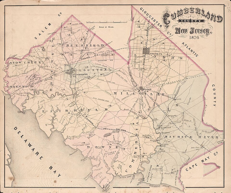 Triangle Road Area, NJ - File:Combination atlas map of Cumberland County, New Jersey LOC  2007626883-16.j